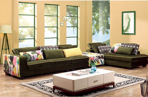 Bộ ghế sofa hiện đại cao cấp màu rêu